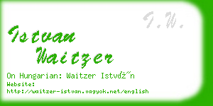 istvan waitzer business card
